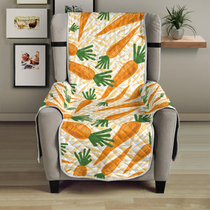 Orange Carrot Pattern Print Armchair Protector