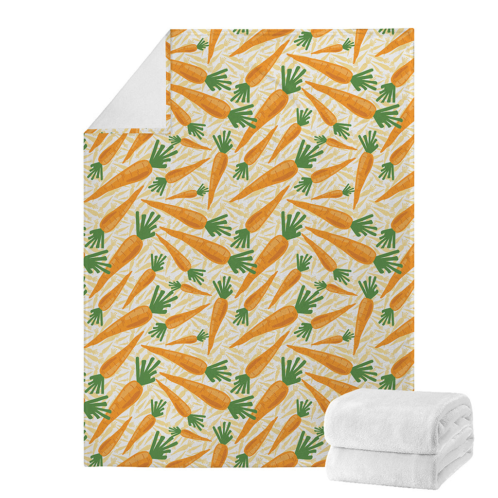 Orange Carrot Pattern Print Blanket