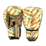 Orange Carrot Pattern Print Boxing Gloves