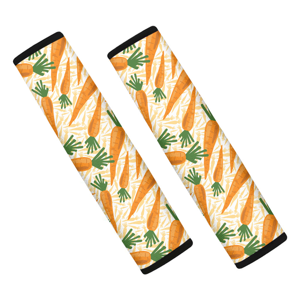 Orange Carrot Pattern Print Car Seat Belt Covers