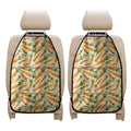 Orange Carrot Pattern Print Car Seat Organizers