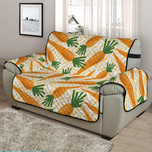 Orange Carrot Pattern Print Half Sofa Protector