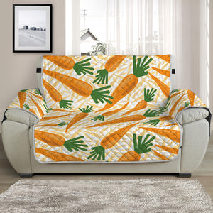 Orange Carrot Pattern Print Half Sofa Protector