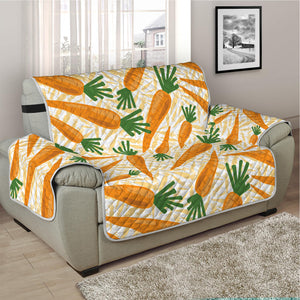 Orange Carrot Pattern Print Half Sofa Protector