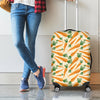 Orange Carrot Pattern Print Luggage Cover