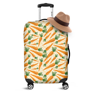 Orange Carrot Pattern Print Luggage Cover