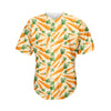 Orange Carrot Pattern Print Men's Baseball Jersey