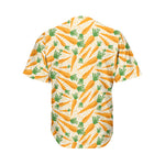 Orange Carrot Pattern Print Men's Baseball Jersey