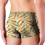 Orange Carrot Pattern Print Men's Boxer Briefs