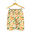 Orange Carrot Pattern Print Men's Shorts