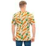 Orange Carrot Pattern Print Men's T-Shirt