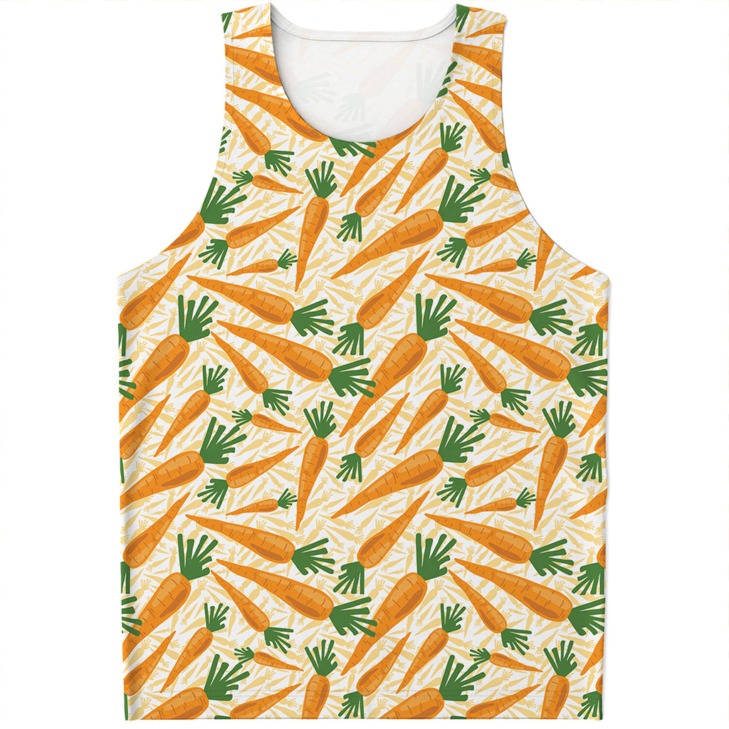 Orange Carrot Pattern Print Men's Tank Top