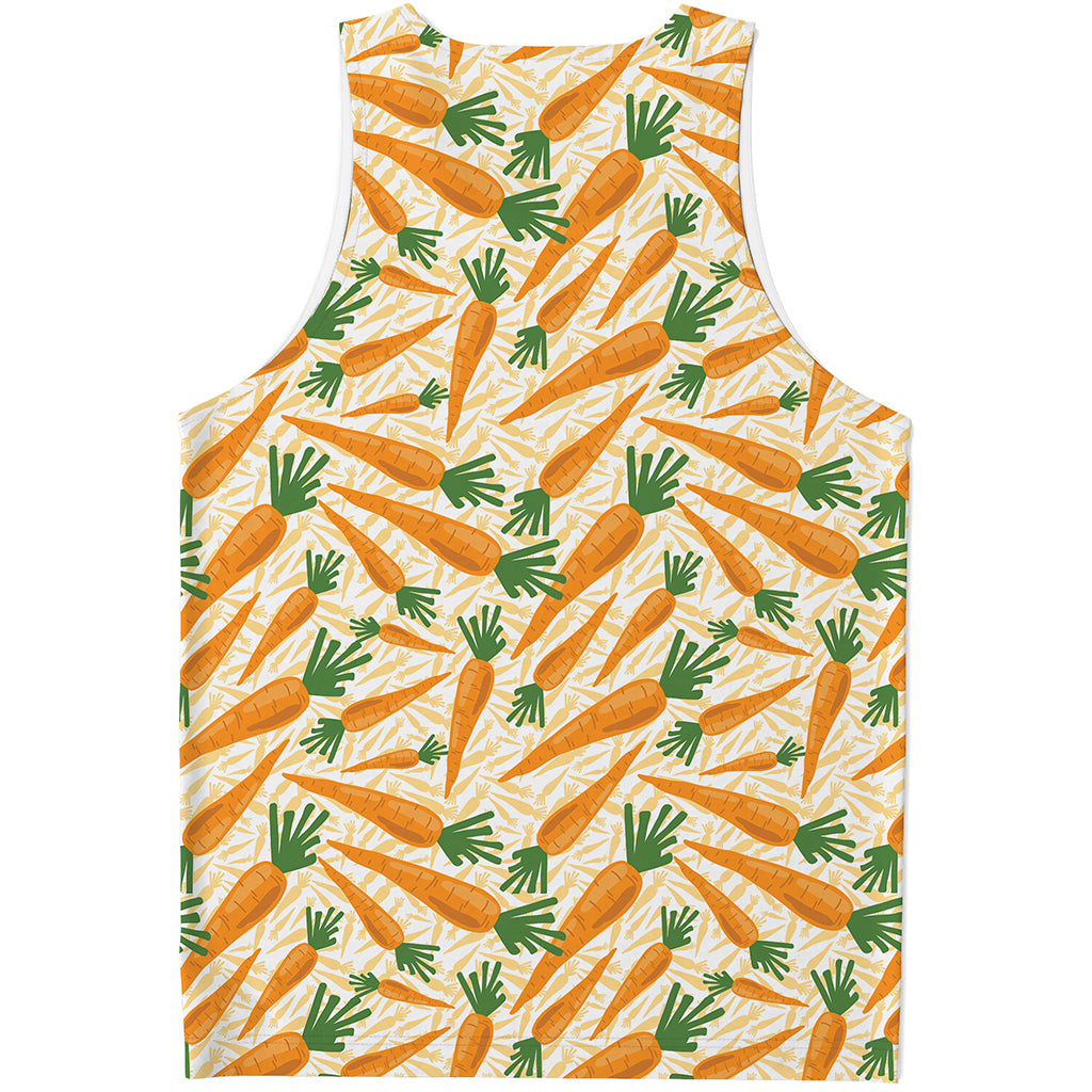 Orange Carrot Pattern Print Men's Tank Top