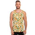 Orange Carrot Pattern Print Men's Tank Top