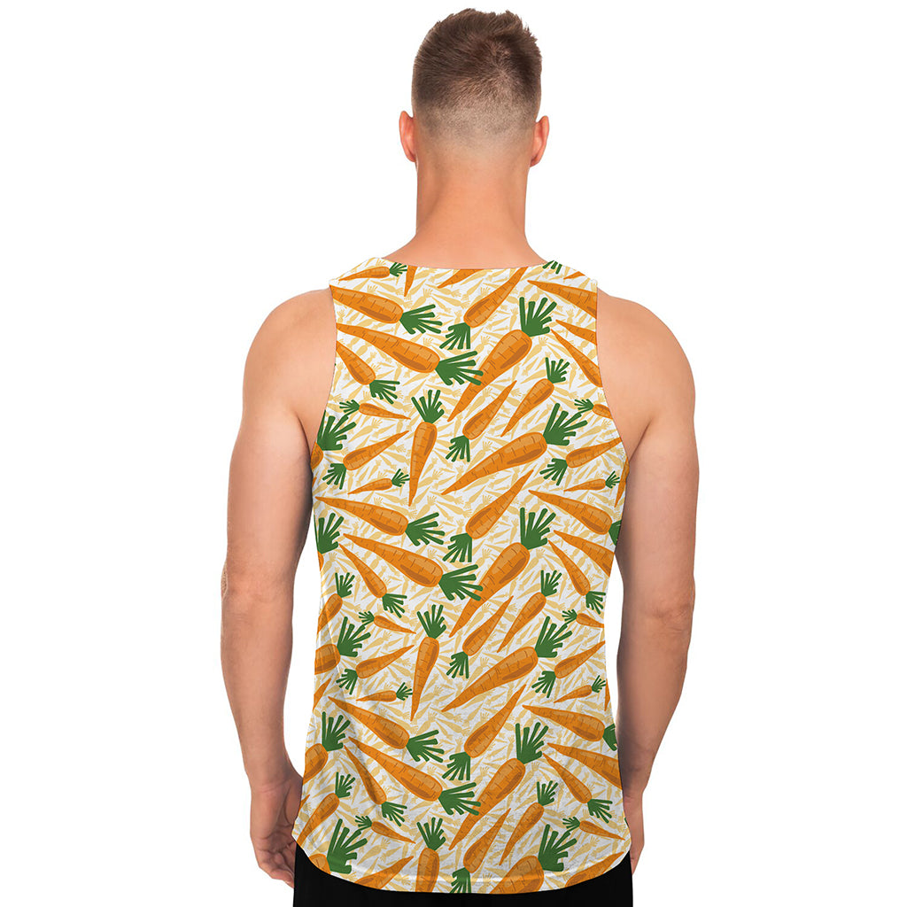 Orange Carrot Pattern Print Men's Tank Top