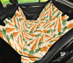 Orange Carrot Pattern Print Pet Car Back Seat Cover