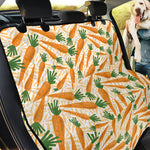 Orange Carrot Pattern Print Pet Car Back Seat Cover