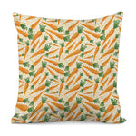 Orange Carrot Pattern Print Pillow Cover