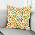 Orange Carrot Pattern Print Pillow Cover