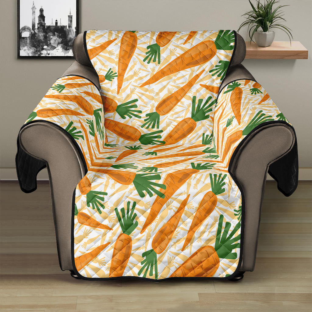 Orange Carrot Pattern Print Recliner Protector