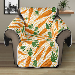 Orange Carrot Pattern Print Recliner Protector