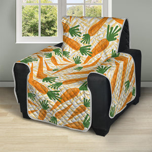 Orange Carrot Pattern Print Recliner Protector