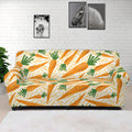 Orange Carrot Pattern Print Sofa Cover