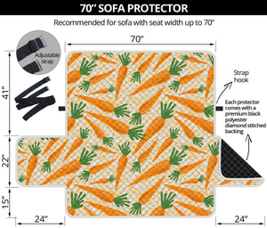 Orange Carrot Pattern Print Sofa Protector