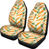 Orange Carrot Pattern Print Universal Fit Car Seat Covers