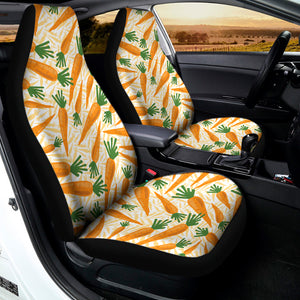 Orange Carrot Pattern Print Universal Fit Car Seat Covers