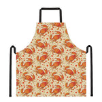 Orange Crab Pattern Print Apron