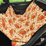 Orange Crab Pattern Print Pet Car Back Seat Cover