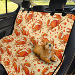 Orange Crab Pattern Print Pet Car Back Seat Cover