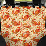 Orange Crab Pattern Print Pet Car Back Seat Cover