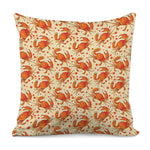 Orange Crab Pattern Print Pillow Cover