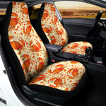 Orange Crab Pattern Print Universal Fit Car Seat Covers