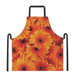 Orange Daisy Flower Print Apron