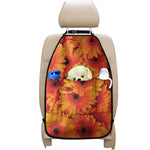 Orange Daisy Flower Print Car Seat Organizers