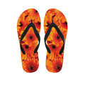 Orange Daisy Flower Print Flip Flops