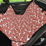 Orange Doodle Bull Terrier Pattern Print Pet Car Back Seat Cover