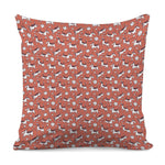 Orange Doodle Bull Terrier Pattern Print Pillow Cover