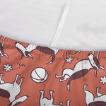 Orange Doodle Bull Terrier Pattern Print Sofa Cover
