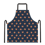 Orange Fox Pattern Print Apron