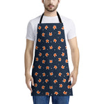Orange Fox Pattern Print Apron