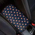Orange Fox Pattern Print Car Center Console Cover