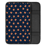 Orange Fox Pattern Print Car Center Console Cover