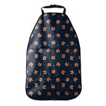 Orange Fox Pattern Print Car Seat Organizers