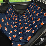 Orange Fox Pattern Print Pet Car Back Seat Cover