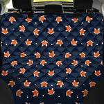 Orange Fox Pattern Print Pet Car Back Seat Cover