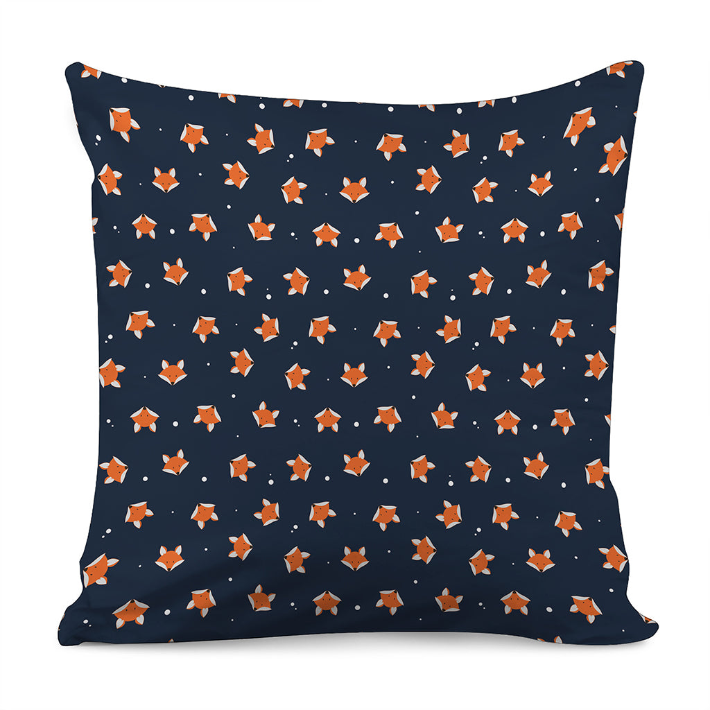 Orange Fox Pattern Print Pillow Cover